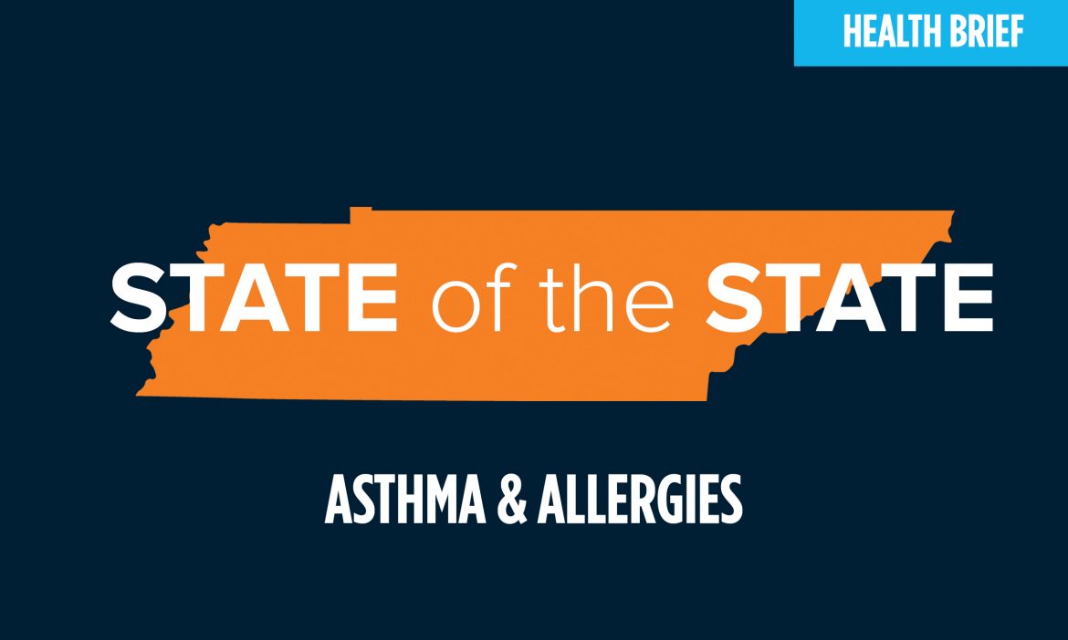 outline of map of tennessee for asthma & allergy health brief